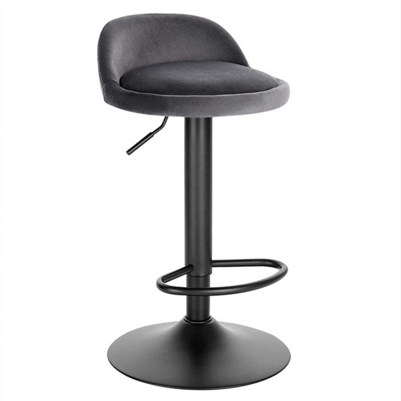 Tabouret de comptoir en tissu PU velours Ensemble de 2 tabourets de bar