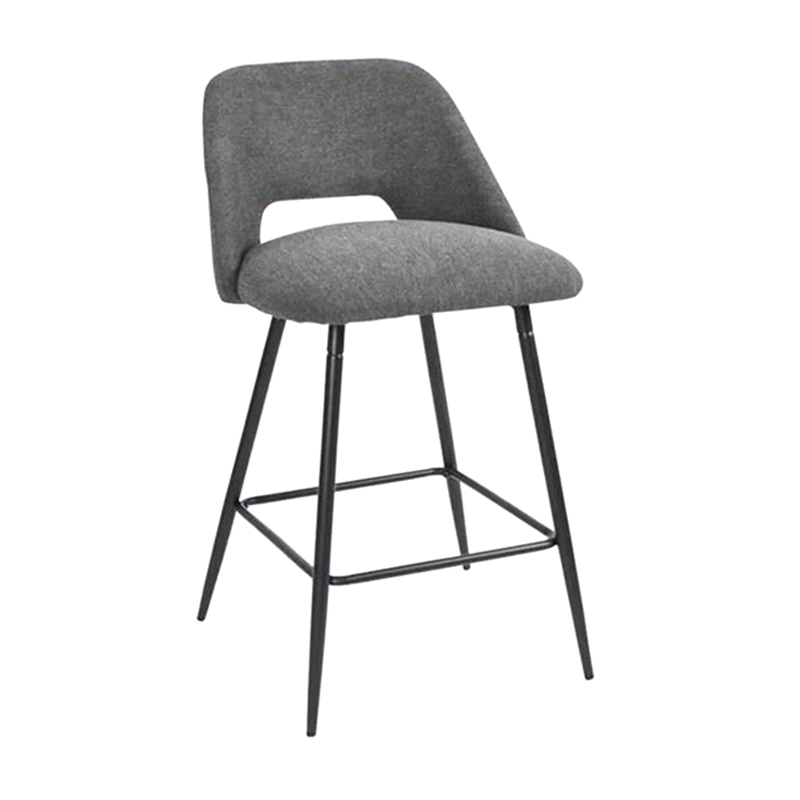 Tabouret de bar en velours doux à base stable pour la cuisine