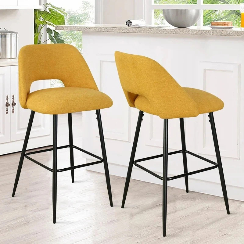 Tabourets classiques modernes de taille de barre de velours pour le comptoir de cuisine