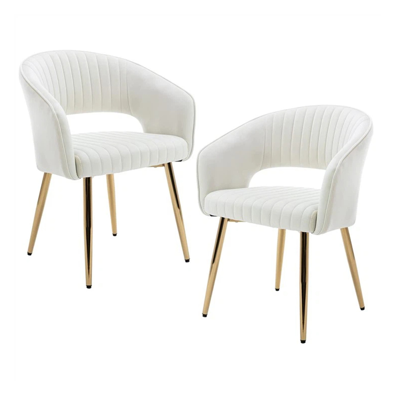 Chaises de salle à manger blanches modernes, fauteuil de salon, chaise de cuisine