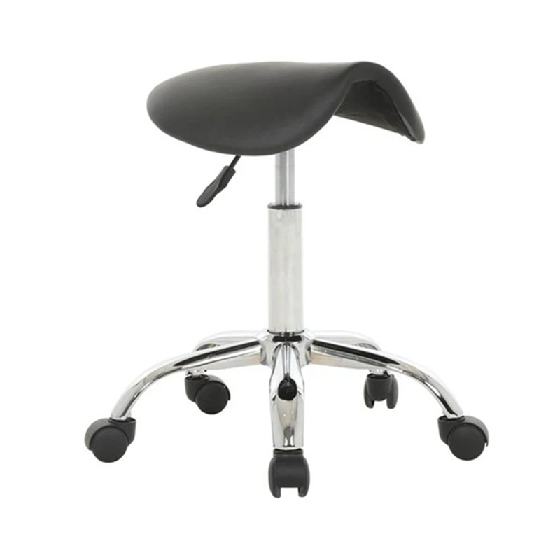 Tabouret de selle de salon réglable sans dos pour coiffeur