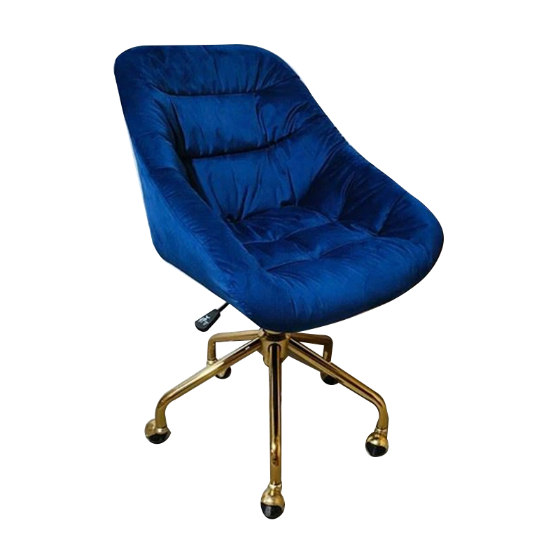 Chaise de loisirs de salon en velours bleu, chaise longue exécutive