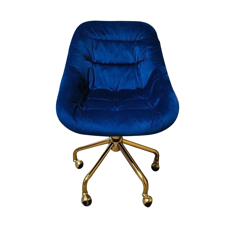 Chaise de loisirs de salon en velours bleu, chaise longue exécutive