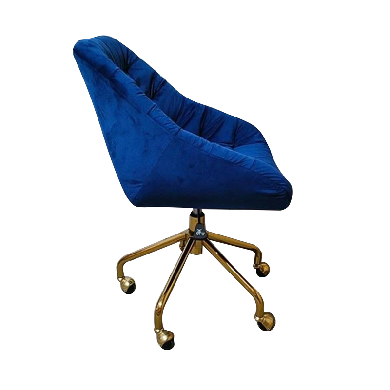 Chaise de loisirs de salon en velours bleu, chaise longue exécutive