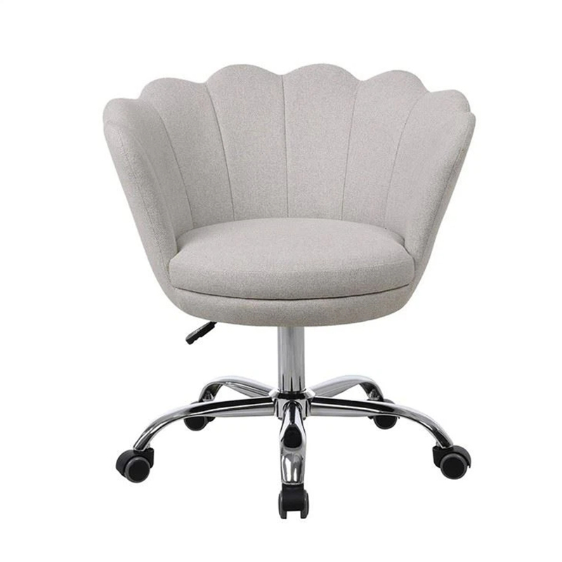 Fauteuil de loisirs moderne à coque pivotante à dossier haut en velours