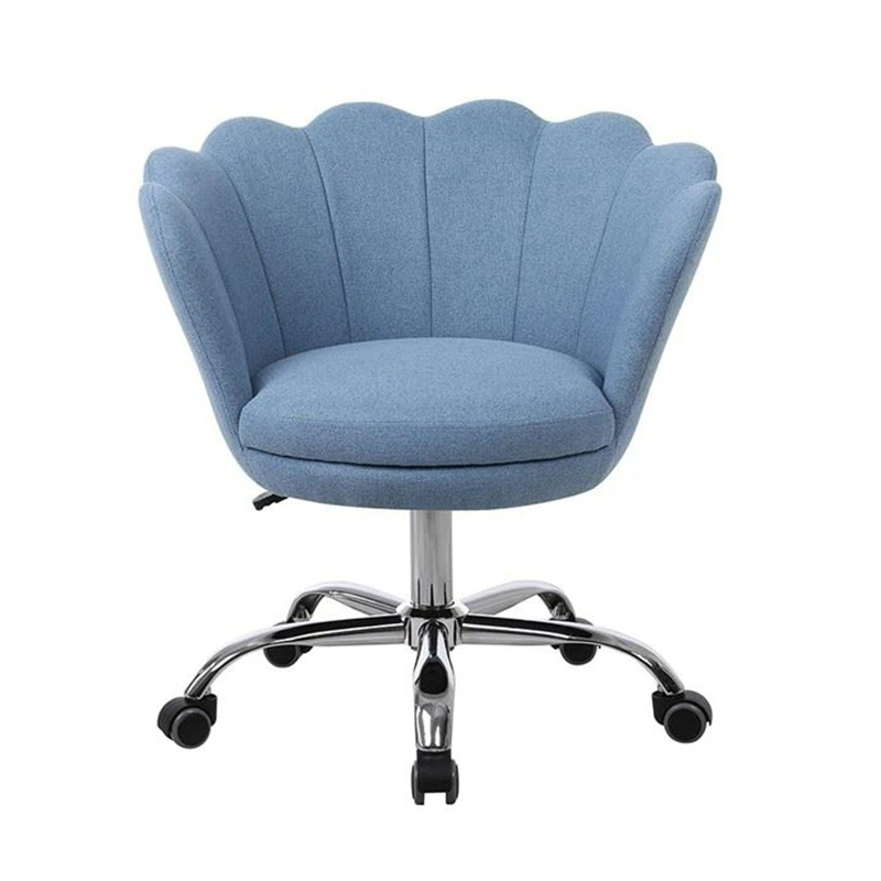 Fauteuil de loisirs moderne à coque pivotante à dossier haut en velours